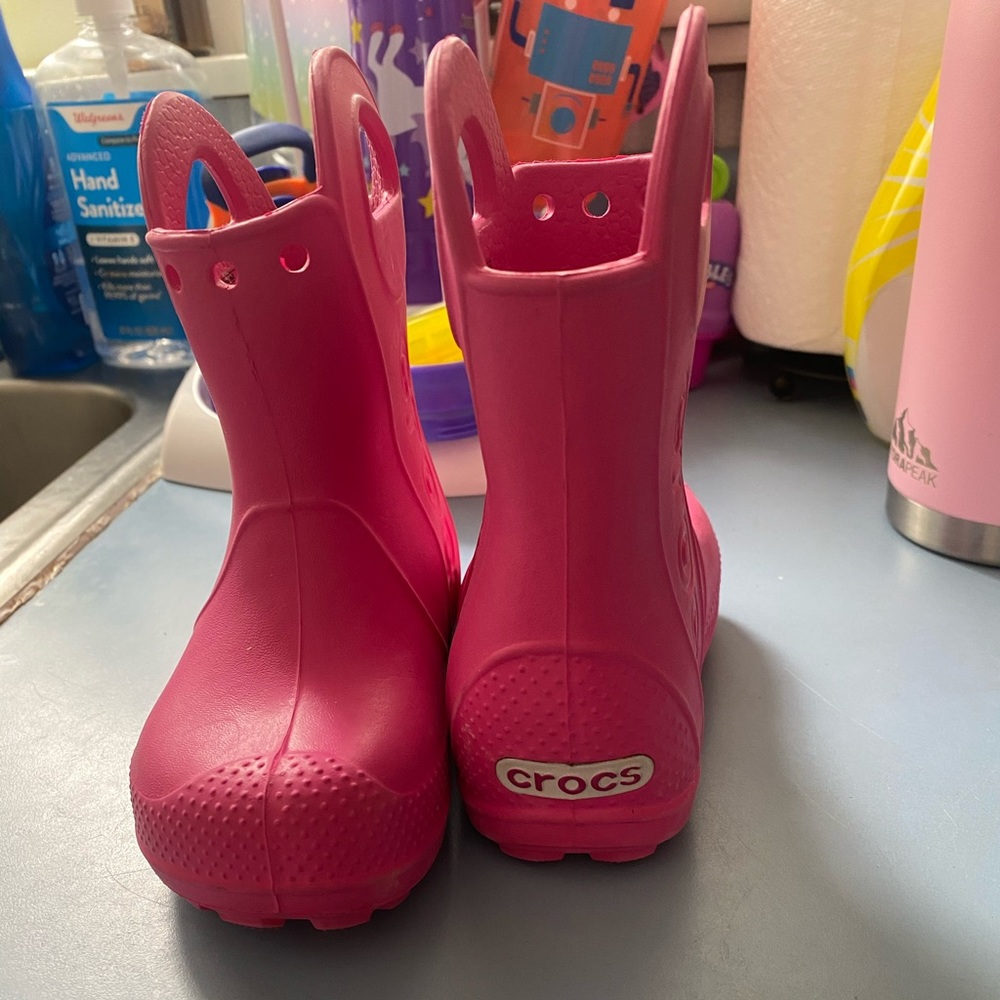 Toddler girls Croc rain boots